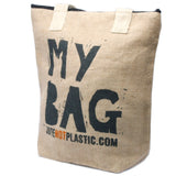 Jute Shopper Bag - My Bag - BLACK-Bag-Serenity Gifts
