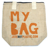 Jute Shopper Bag - My Bag - ORANGE-Bag-Serenity Gifts