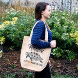 Jute Shopper Bag - Two Turtles - ORANGE-Bag-Serenity Gifts