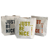 2 x Cotton Shopper Bag - Be Nice - Assorted-Bag-Serenity Gifts