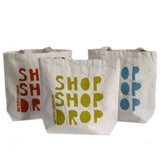 2 x Cotton Shopper Bag - Shop Shop Drop - Assorted-Bag-Serenity Gifts