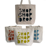 2 x Cotton Shopper Bag - Shop Shop Drop - Assorted-Bag-Serenity Gifts