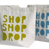 2 x Cotton Shopper Bag - Shop Shop Drop - Assorted-Bag-Serenity Gifts