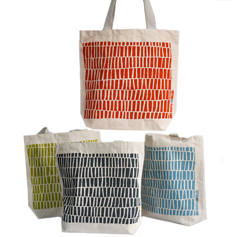 2 x Cotton Shopper Bag - Stripes - Assorted-Bag-Serenity Gifts