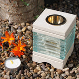 Indonesian Sandstone Oil Burner - Hand Carved with Glass-Oil Burner-Serenity Gifts