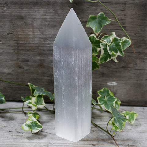 Selenite Point Tower 20cm-Crystal Gemstone-Serenity Gifts