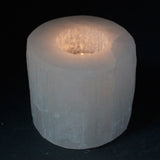 Candle Holder Cylinder - Selenite-Candle Holder-Serenity Gifts