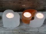 Candle Holder Yin and Yang - Selenite-Candle Holder-Serenity Gifts