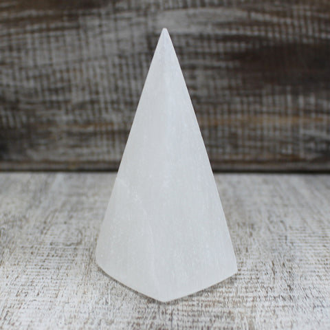 Selenite Pyramid - 10cm-Crystal Gemstone-Serenity Gifts