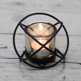 Centrepiece Iron Candle Holder - Single Ball 1 Glass Cup-Candle Holder-Serenity Gifts