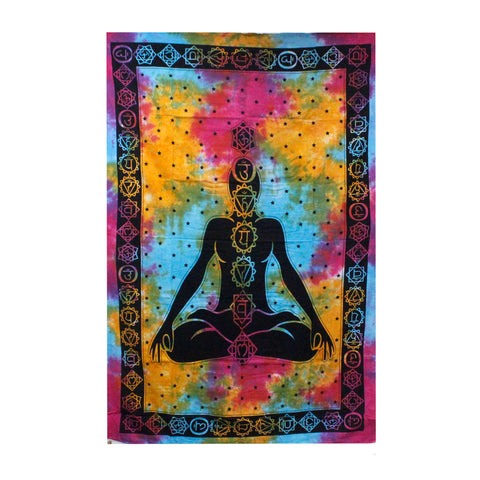 Cotton Bed Throw / Wall Hanging - Chakra - Double-Chakra Gifts-Serenity Gifts