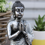 Antique Buddha Mudra Tea Light Candle Holder - White-Tea Light Holder-Serenity Gifts