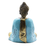 Meditating Buddha Statue - Teal and Gold-Figurine-Serenity Gifts