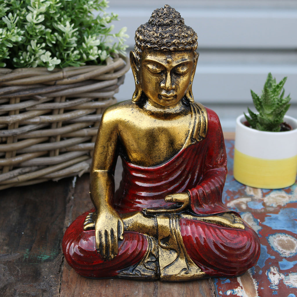 brud få øje på tyngdekraft Red Gold Buddha Statue - Meditation Space - Holistic Shop Gifts UK –  Serenity Gifts