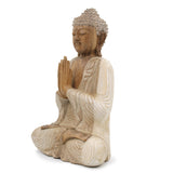 Buddha Statue Whitewash - Praying-Figurine-Serenity Gifts