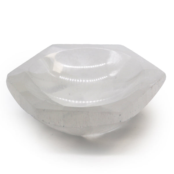 Selenite Hexagon Bowl - 10cm-Crystal Gemstone-Serenity Gifts