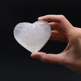 Selenite Heart 7.5cm - Mandala Design-Crystal Gemstone-Serenity Gifts