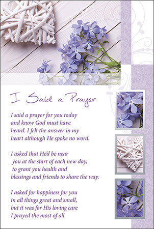 Religious I Said A Prayer Greeting Card - Floral-Greeting Card-Serenity Gifts