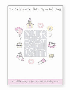 Greeting Card Baptism Prayer - Girl-Baptism & Christening-Serenity Gifts