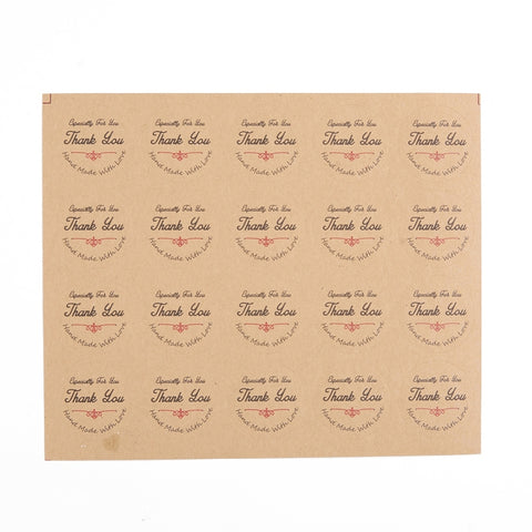 20 x Especially For You Thank You - Brown Stickers-Handmade Stickers-Serenity Gifts