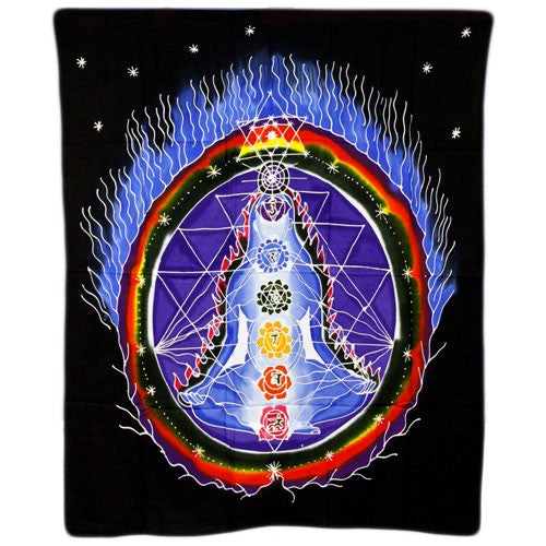 Batik Wall Art Banner - Sacred Chakra Energy Connection-Chakra Gifts-Serenity Gifts