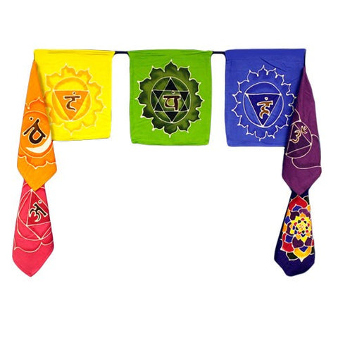 Batik Chakra Flags - 7 Chakra Symbols-Wall Art-Serenity Gifts