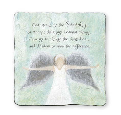 Angel Serenity Prayer - Art Metal Plaque-Plaque-Serenity Gifts