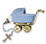 Baby's First Rosary Beads in Pram Case - Blue-Baptism & Christening-Serenity Gifts