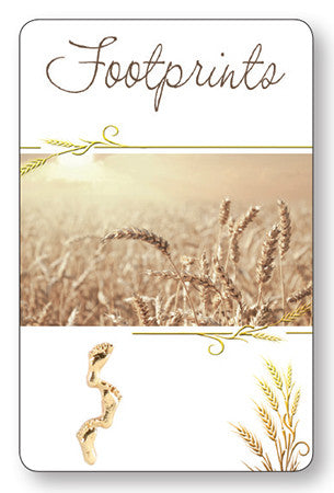 Prayer Card - Footprints - Wheat Field-Prayer Card-Serenity Gifts