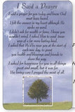 Prayer Card - I Said a Prayer For You Today-Prayer Card-Serenity Gifts