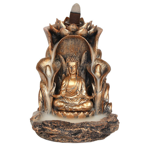 Bronze Buddha Backflow Incense Burner-Incense-Serenity Gifts