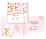 Greeting Card Handcrafted - Special Girl First Communion-Communion Greeting Card-Serenity Gifts