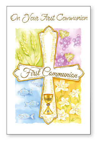 Greeting Card Communion - On Your First Communion-Communion Greeting Card-Serenity Gifts