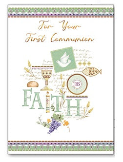 Greeting Card Communion - For Your First Communion-Communion Greeting Card-Serenity Gifts