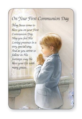 First Holy Communion Prayer Card - Boy-Prayer Card-Serenity Gifts