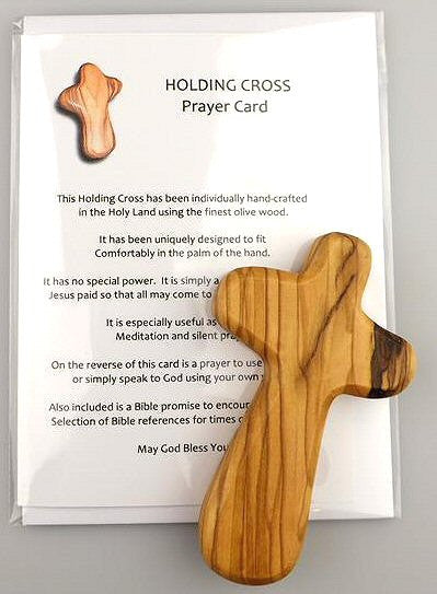 Olive Wood Holding Cross from Holy Land - 10.5cm-Holding Cross-Serenity Gifts