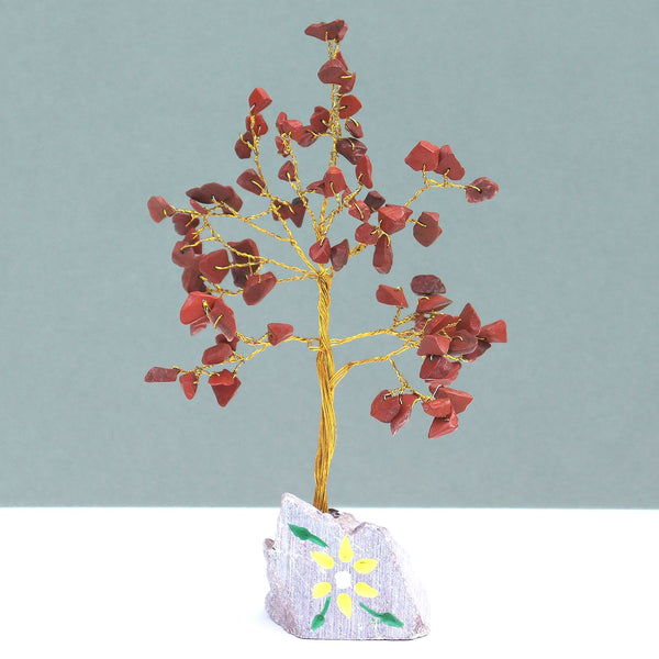 Gemstone Tree with Rock Base - 80 Stone - Red Jasper-Crystal Gemstone-Serenity Gifts