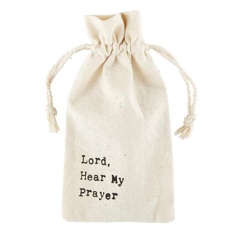 Drawstring Pouch For Pocket Tokens and Crosses - Lord, Hear My Prayer-Holding Cross-Serenity Gifts