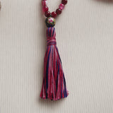 Handmade Mala Beads - Pink / Red Banded Agate and Faceted Lapis Lazuli-Mala Beads-Serenity Gifts