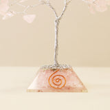 Gemstone Tree with Orgonite Base - 80 Stone - Rose Quartz-Crystal Gemstone-Serenity Gifts