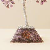 Gemstone Tree with Orgonite Base - 160 Stone - Amethyst-Crystal Gemstone-Serenity Gifts