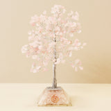 Gemstone Tree with Orgonite Base - 320 Stone - Rose Quartz-Crystal Gemstone-Serenity Gifts