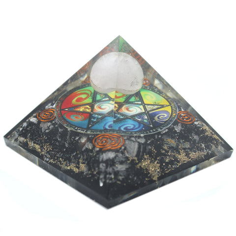 Orgonite Pyramid - Midnight Pentagon - 70mm-Orgonite-Serenity Gifts