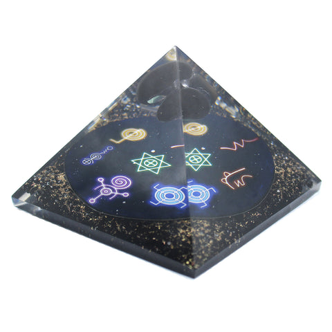 Orgonite Pyramid - Midnight Reiki - 90mm-Orgonite-Serenity Gifts