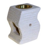 Indonesian Sandstone Oil Burner - Stepped Wave-Oil Burner-Serenity Gifts