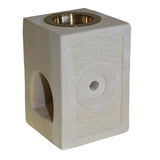 Indonesian Sandstone Oil Burner - Square Moorish-Oil Burner-Serenity Gifts
