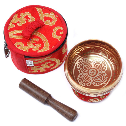 Mini Singing Bowl Set - Red-Tibetan Singing Bowl-Serenity Gifts