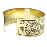 Brass Tibetan Bracelet - Five Buddha-Tibetan Bracelet-Serenity Gifts