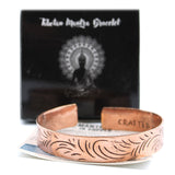 Copper Tibetan Bracelet - Wide Tribal Swirls-Tibetan Bracelet-Serenity Gifts