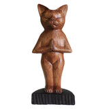Handcarved Yoga Cats - Standing-Yoga figurine-Serenity Gifts